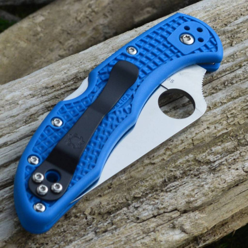 Складной нож Spyderco Delica 4 Flat Ground - 11FPBL фото 11