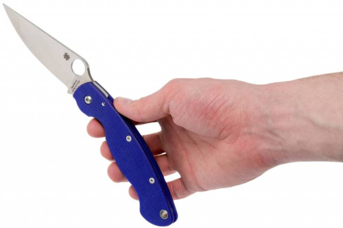 Складной нож Spyderco Military Blue C36GPDBL фото 12