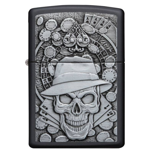 499 ZIPPO Зажигалка ZIPPO Gambling Skull с покрытием Black Matte фото 2 499 ZIPPO Зажигалка ZIPPO Gambling Skull с покрытием Black Matte фото 2