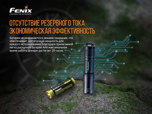 798 Fenix Фонарь Fenix E01 V2.0 Black CREE XP-G2 S3 фото 6