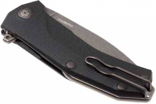 Складной нож Lion Steel KUR BBK G10 Black Flipper фото 11