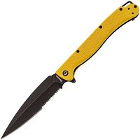 Складной нож Daggerr Vendetta Yellow Serrated BW DL