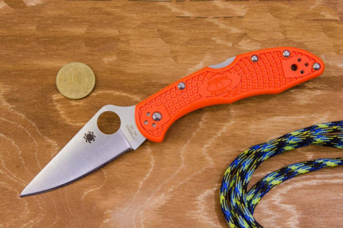 Складной нож Spyderco Delica 4 Flat Ground - 11FPOR фото 3